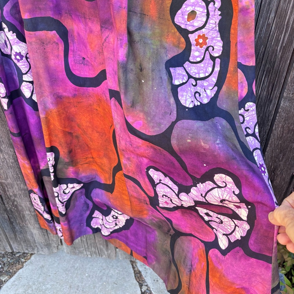 This is a Custom Handmade Vintage Dress Made in Bali. Cotton Fabric Size Small - Picture 5 of 8